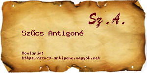 Szűcs Antigoné névjegykártya